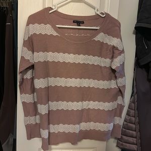 American Eagle Striped Boho Sweater